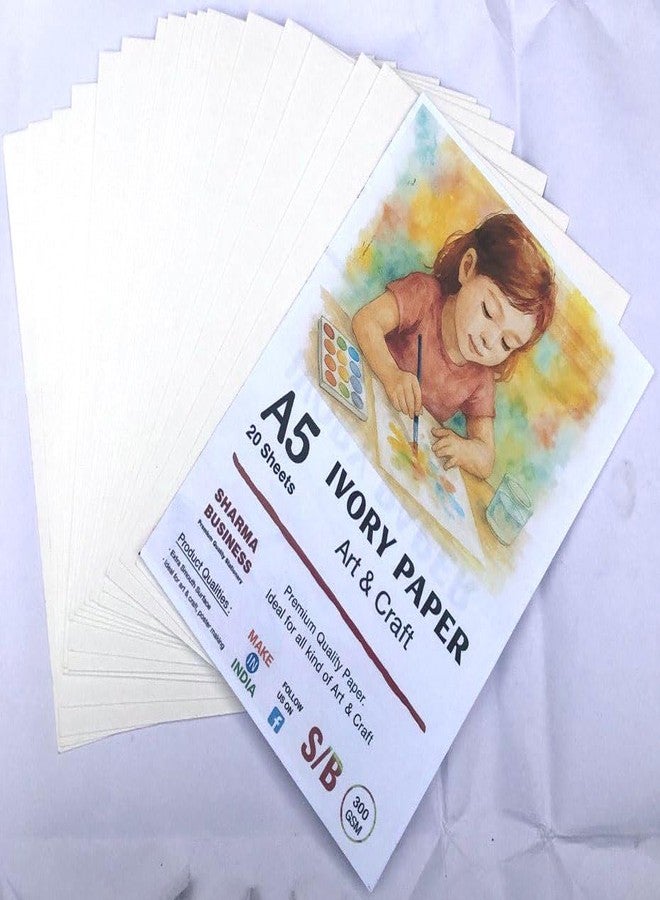 SUKECHI A5 Drawing Sheets - 300 GSM Thick Ivory Paper | 20 Pages | Ideal for Watercolor, Pencil & Mixed Media Artists - Image 1